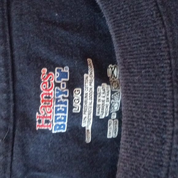 Hanes Alan Hancock Fire Navy Short Sleeve Large - Picture 3 of 4